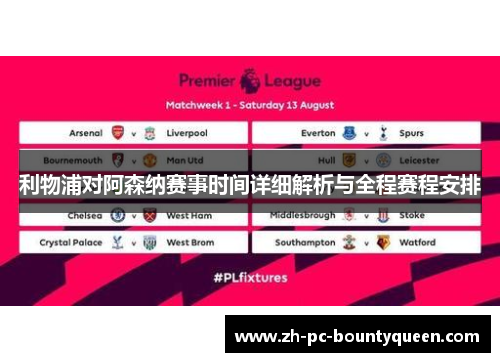 利物浦对阿森纳赛事时间详细解析与全程赛程安排