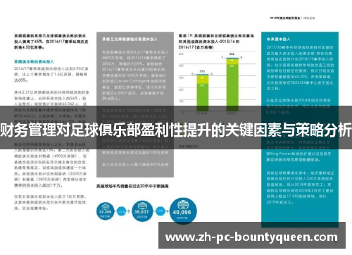 财务管理对足球俱乐部盈利性提升的关键因素与策略分析 财务管理对足球俱乐部盈利性提升的关键因素与策略分析